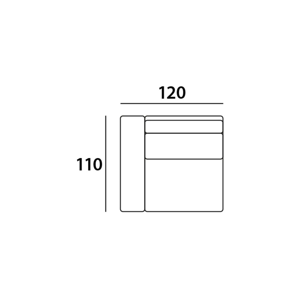 Bank Bolica customized 1 seat arm left