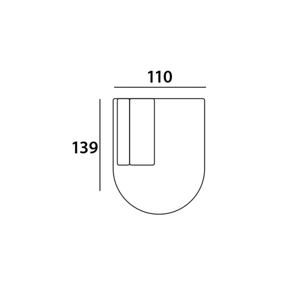 Bank Bolica customized ottoman left