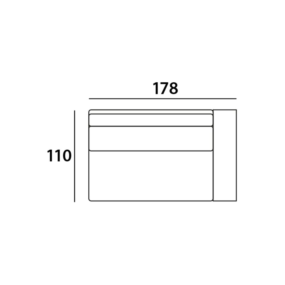 Bank Bolica customized 2-seater arm right