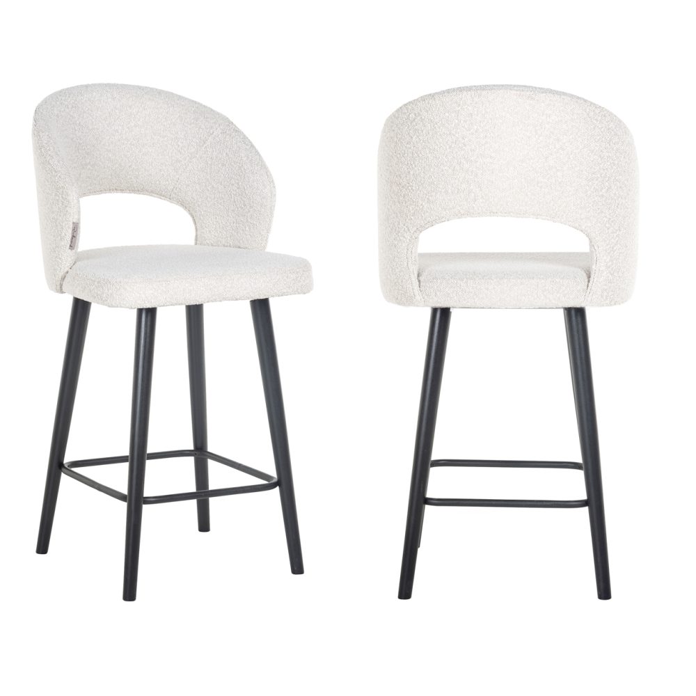 Counterstoel Savoy white bouclé