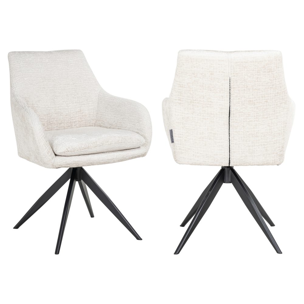 Eetkamerstoel Lisonne cream fusion swivel
