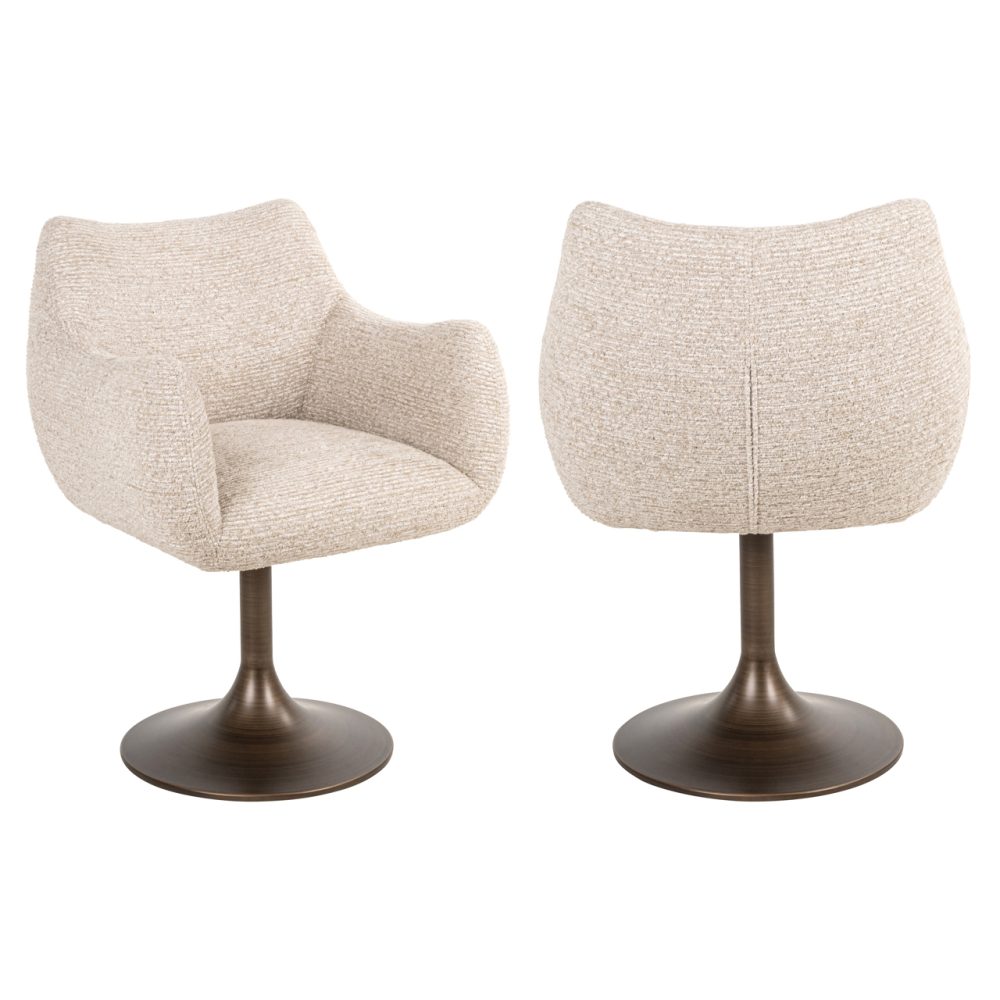 Eetkamerstoel Aldo natural linear swivel