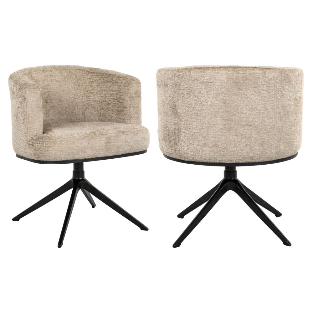 Eetkamerstoel Cheyenne desert fusion swivel fire retardant