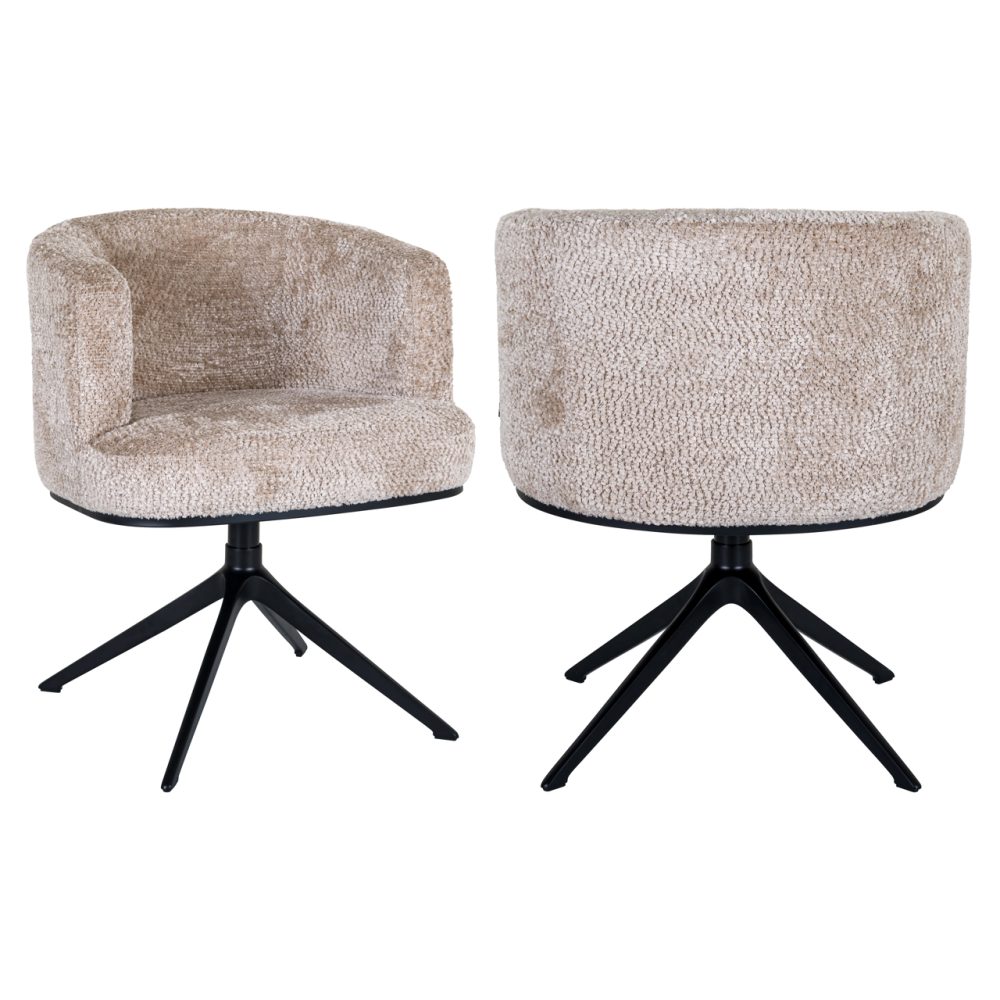 Eetkamerstoel Cheyenne lovely beige swivel