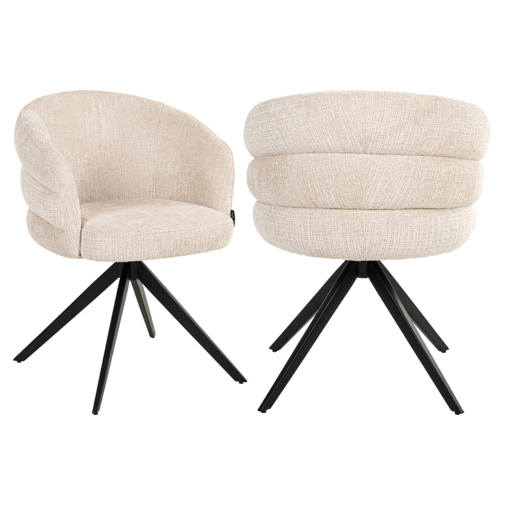 Eetkamerstoel Serenity niagara beige swivel fire retardant