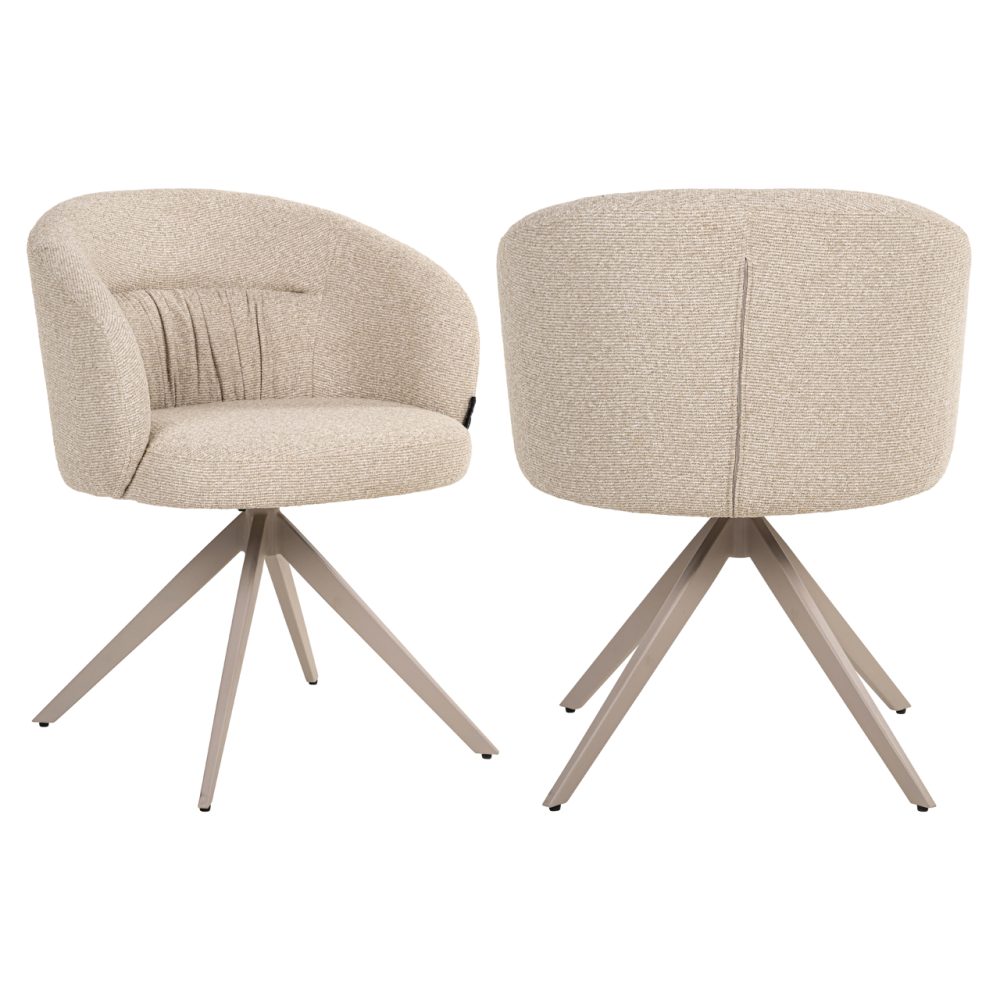 Eetkamerstoel Olivia biscotti swivel