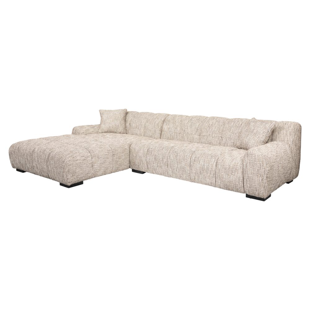 Bank Hazel trendy nature 3-seater + lounge left