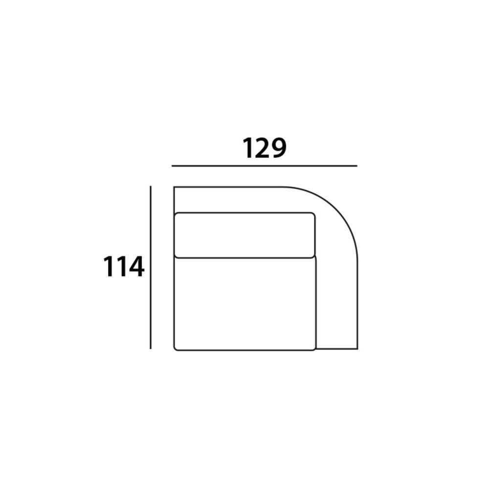 Bank Trinity customized 1,5-seater arm right