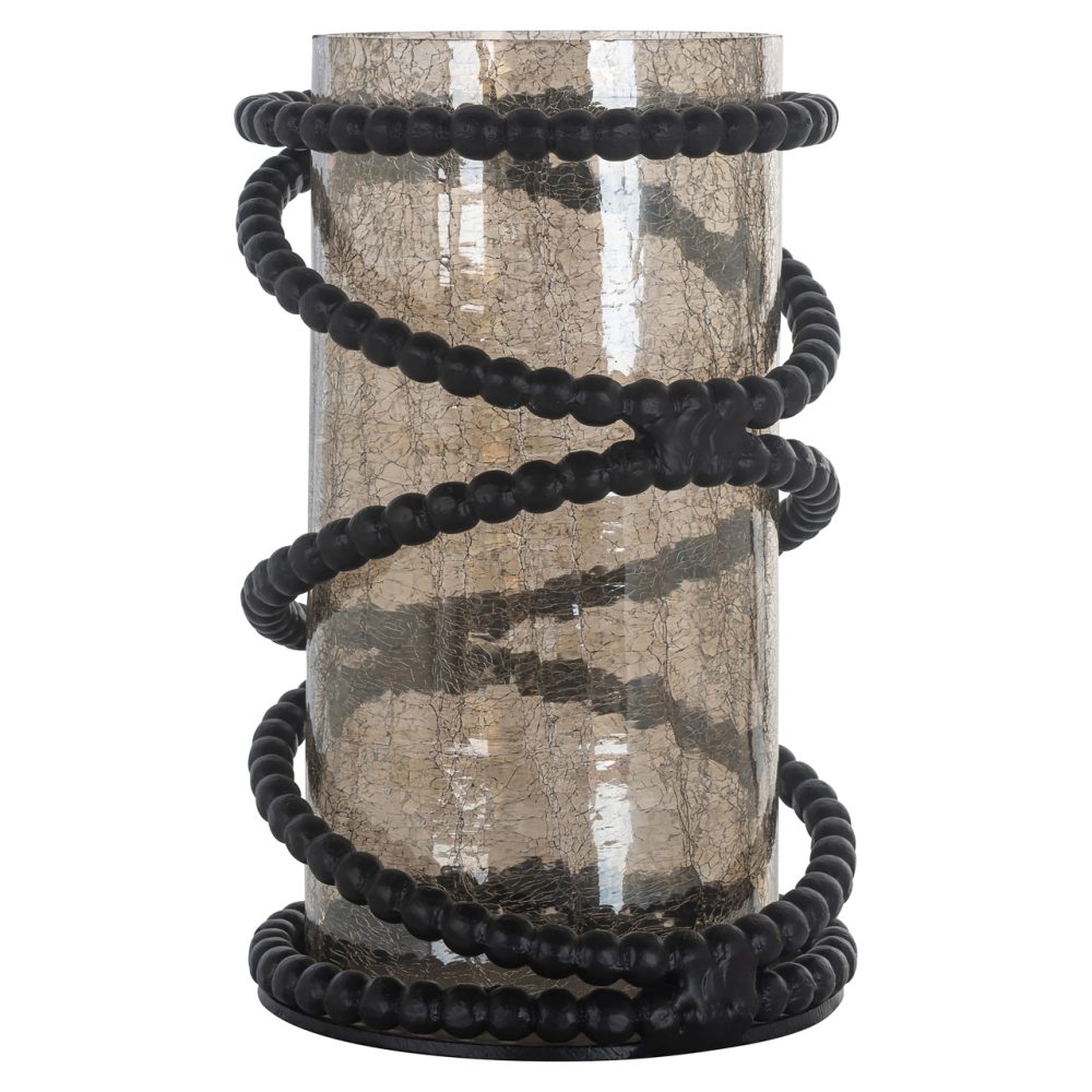 Windlicht Edison black