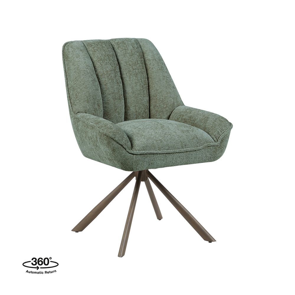 Eetkamerstoel Reims - Hunter - Haga - Brons Metalen Frame