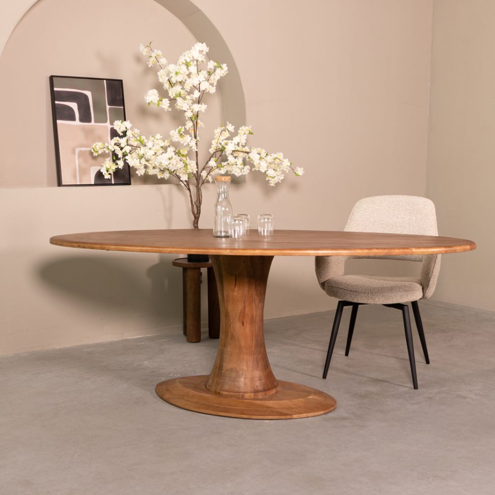 Eetkamertafel Craft - Nature Smooth - Mangohout - 230 cm - Ovaal