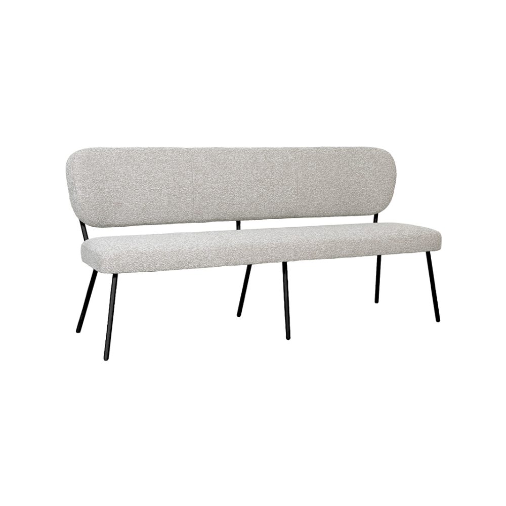Eetkamerbank Singapore - Naturel - Boucle - 190 cm