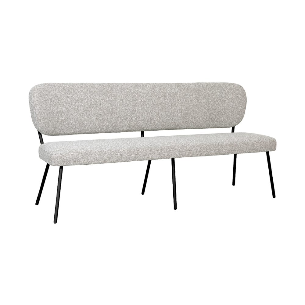 Eetkamerbank Singapore - Naturel - Boucle - 220 cm