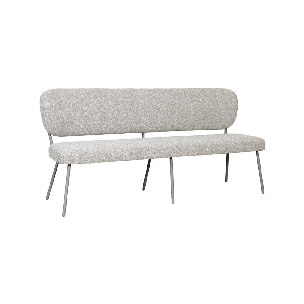 Eetkamerbank Singapore - Naturel - Boucle - 190 cm