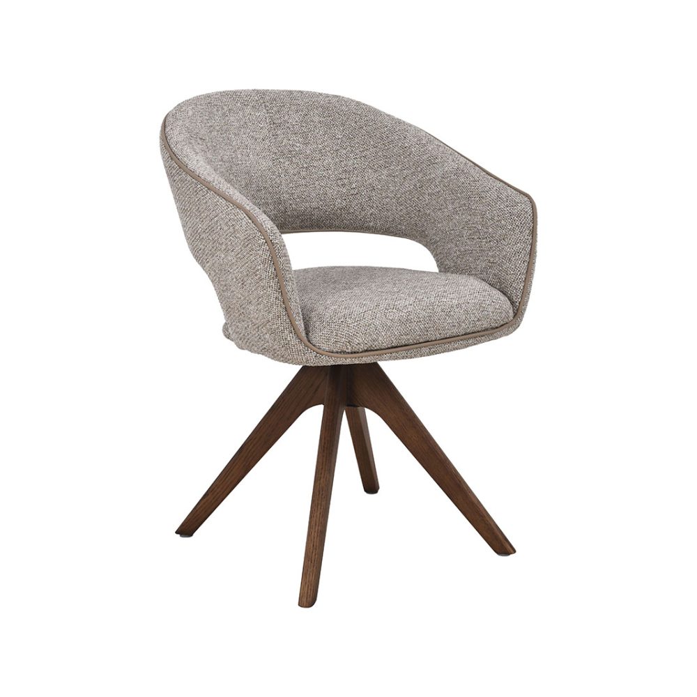 Eetkamerstoel Osuma - Beige - Prestige - Walnoot Houten Frame