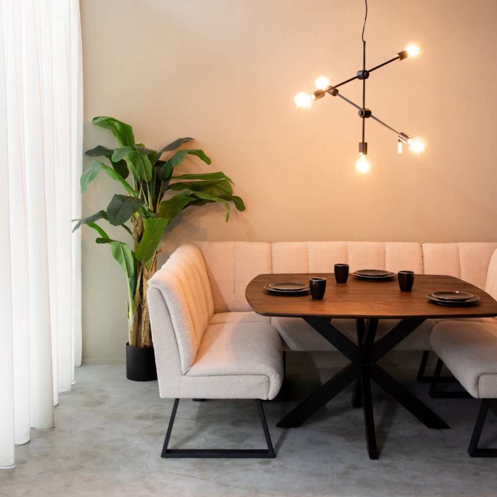 Eetkamerbank Modula - Naturel - Boucle - 2-Zits