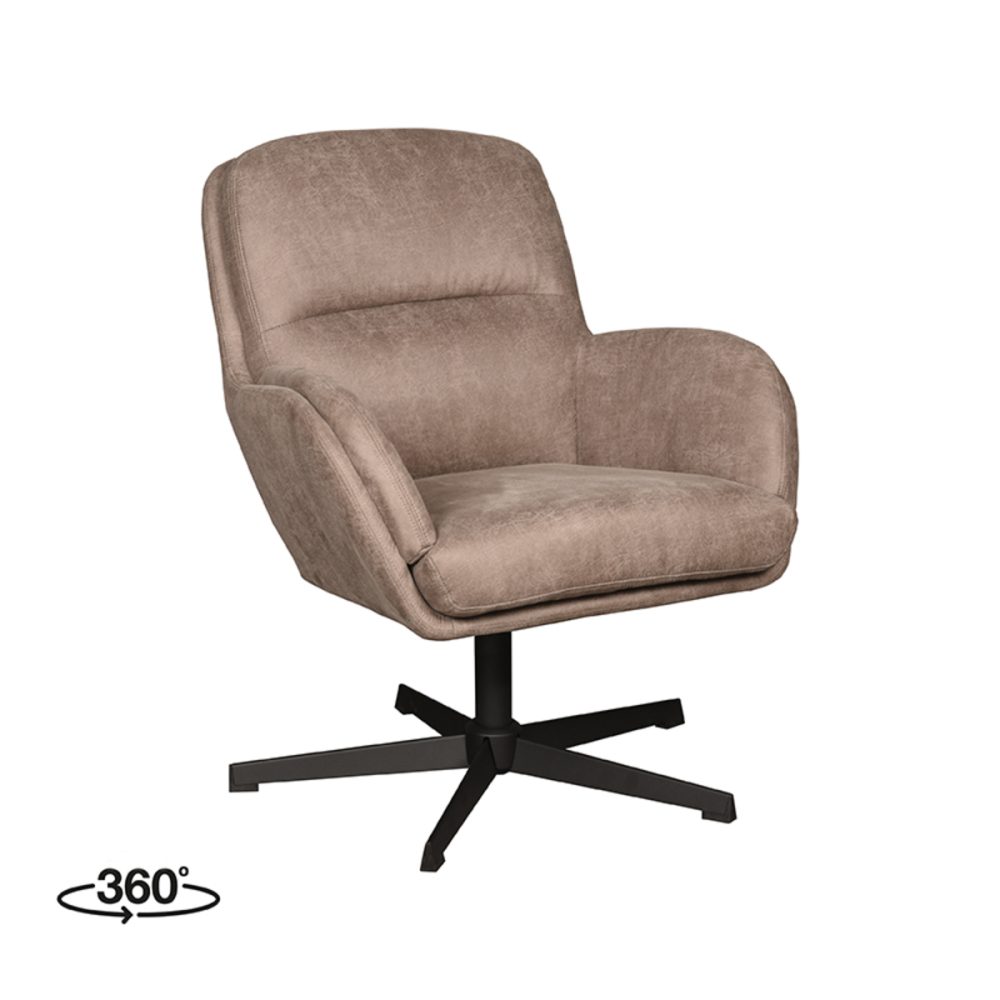 Fauteuil Moss - Taupe - Micro Suede - One Size