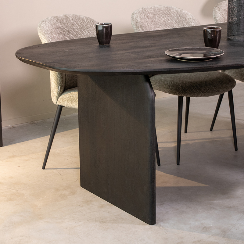 Eetkamertafel Cooper - Zwart - Mangohout - 250 cm