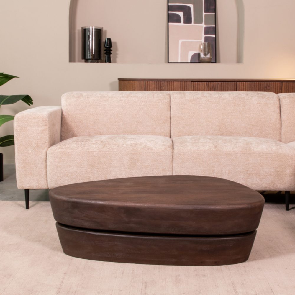 Salontafel Javi - Espresso - Mangohout - 110 cm