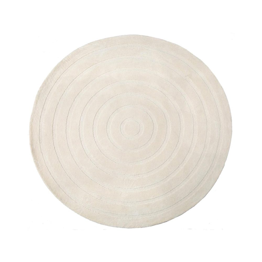 Vloerkleden Agra - Ivoor - Polyester - 150x150 cm - Rond