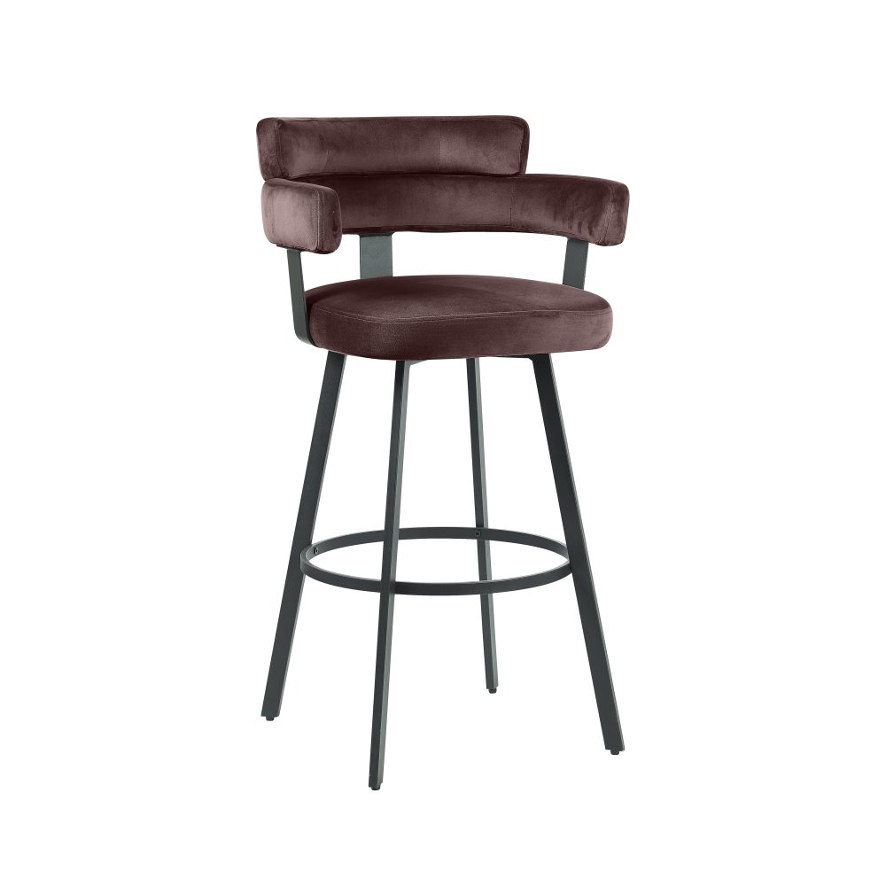 Barkruk Bardio - Taupe - Fluweel - Hoog