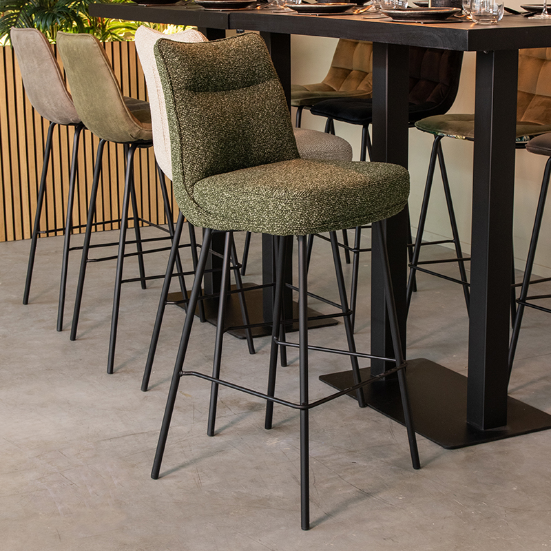 Eetkamerstoel Lennon - Forest - Royal Boucle - Hoog