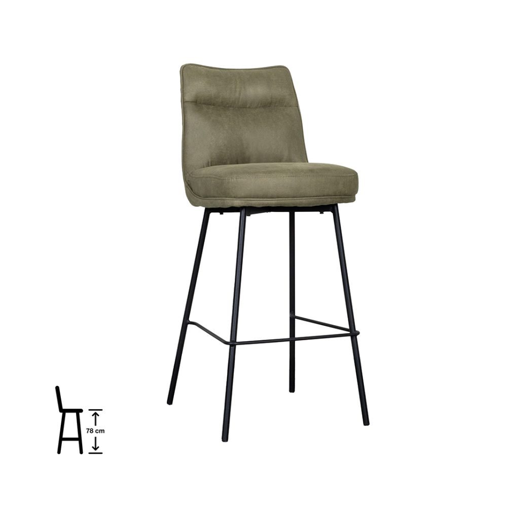 Eetkamerstoel Lennon - Moss - Micro Suede - Hoog