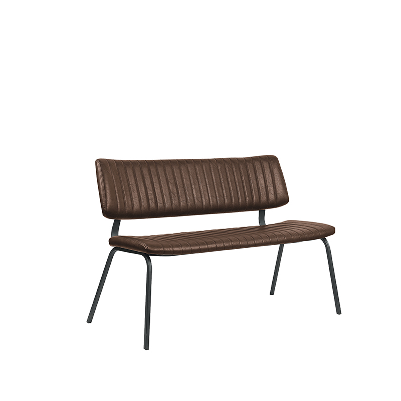 Eetkamerbank Gusto - Bruin - Kunstleder - 120 cm