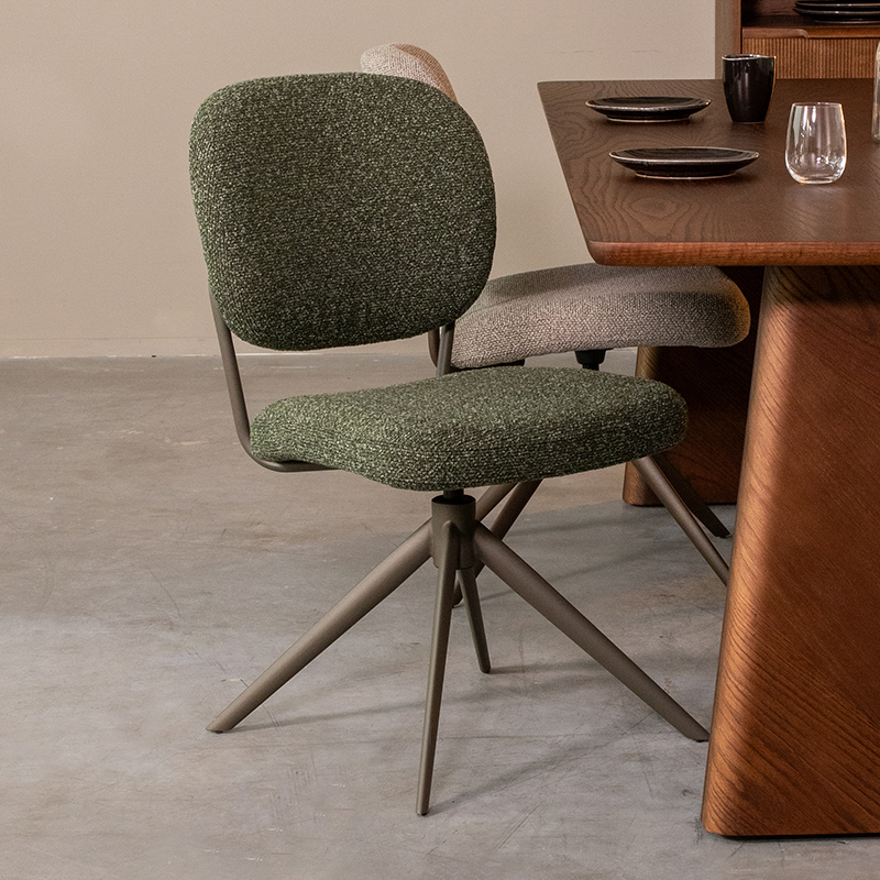 Eetkamerstoel Geneva - Forest - Royal Boucle - Forest Metalen Frame