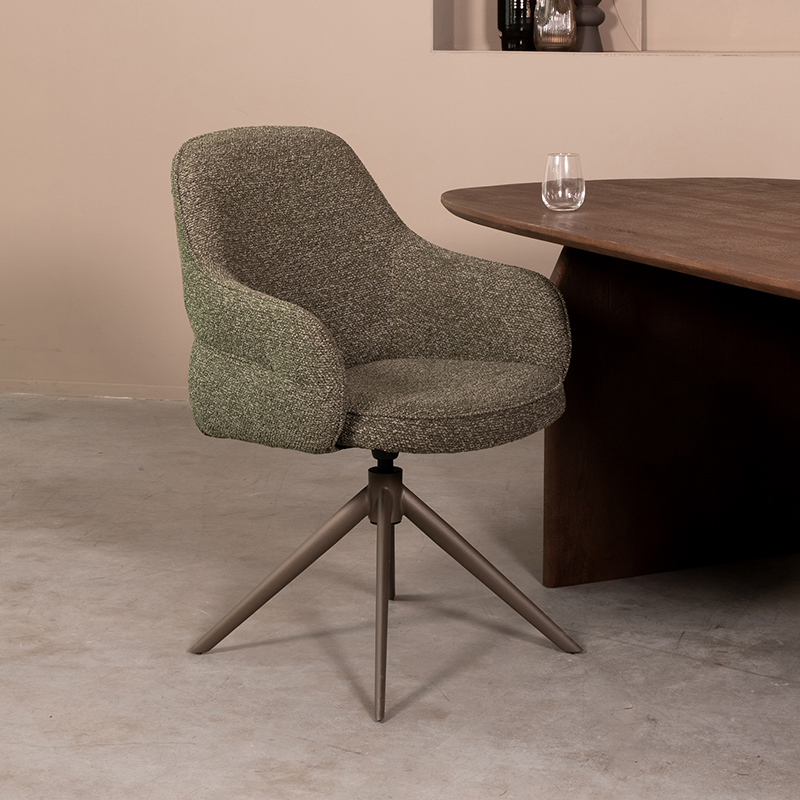 Eetkamerstoel Bern - Forest - Royal Boucle - Forest Metalen Frame