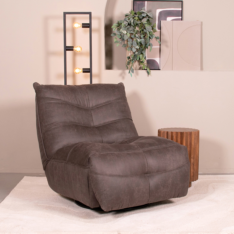 Fauteuil Powernap Station - Antraciet - Micro Suede - One Size