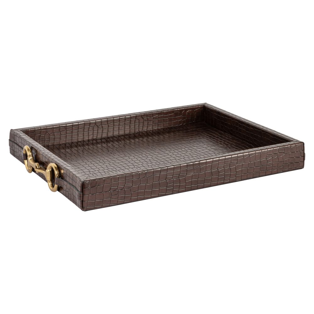 Dienblad Banks dark brown