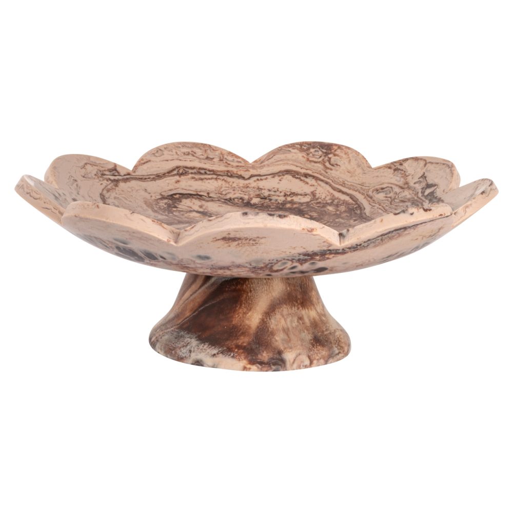 Schaal Peony chocolat brown