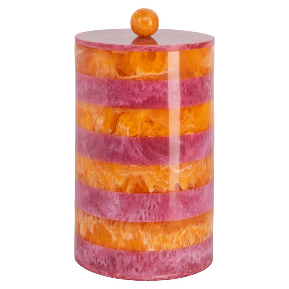Opbergdoos Lilybelle pink/orange storage jar small