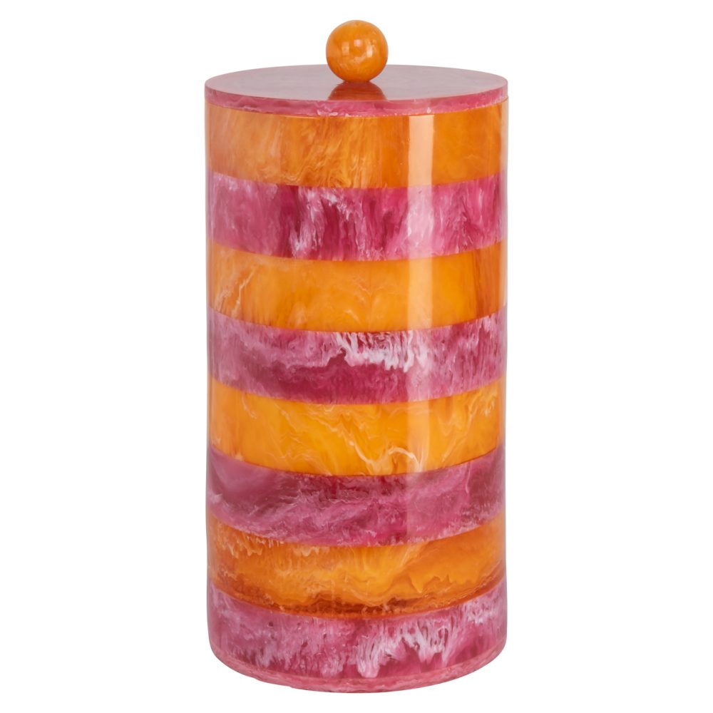 Opbergdoos Lilybelle pink/orange storage jar large