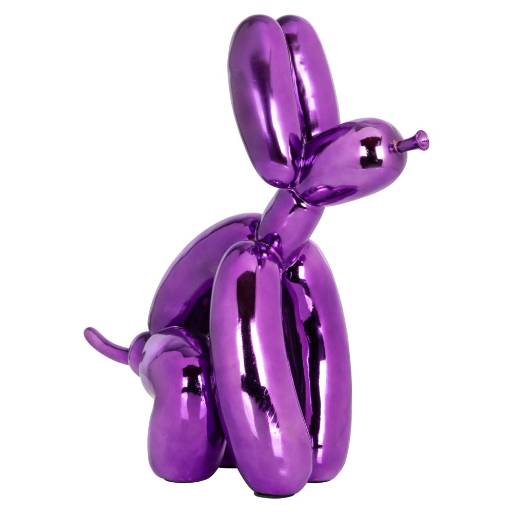 Decoratief object Dog purple