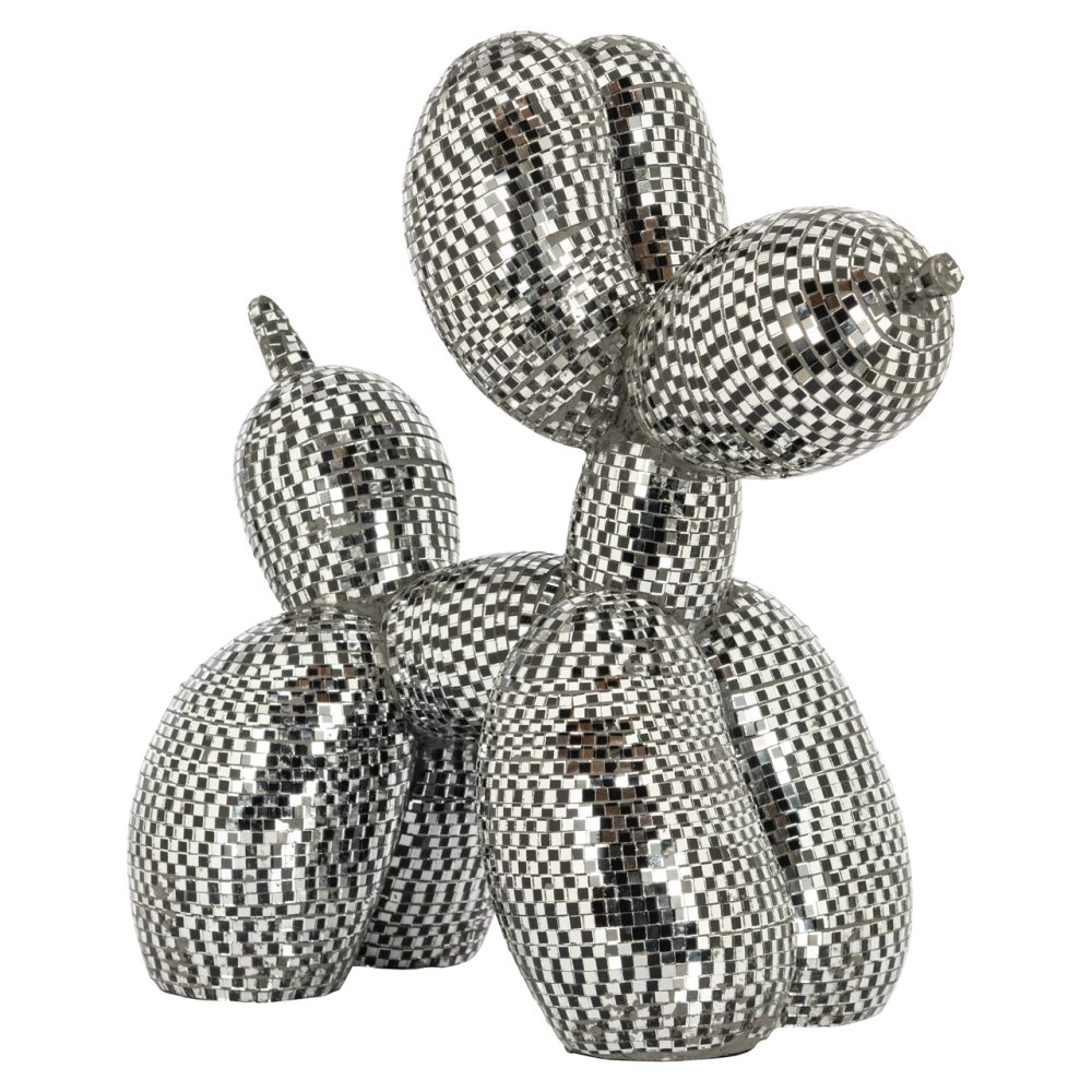 Decoratief object Dog silver small