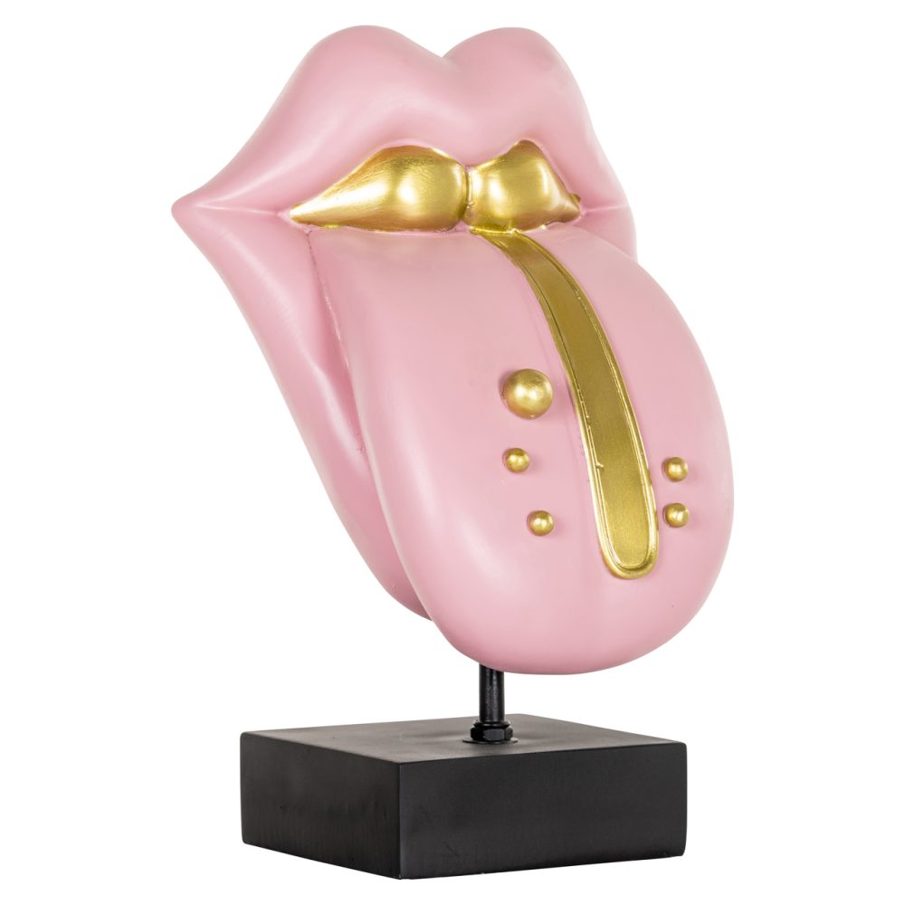 Decoratief object Tongue pink