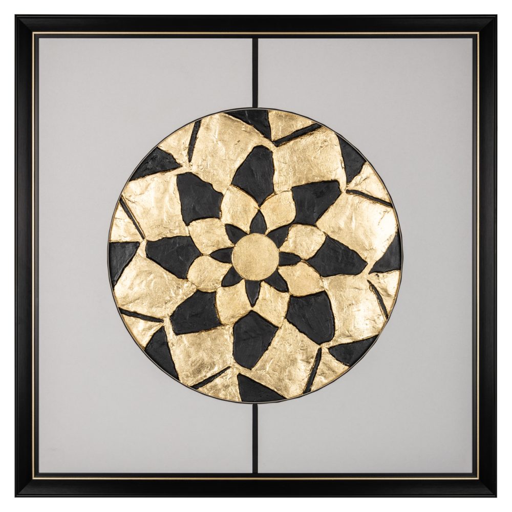 Wall art Sun black/gold