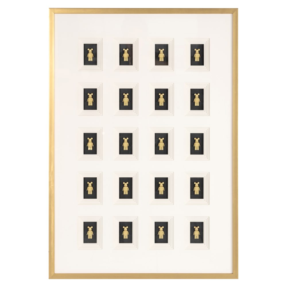 Wall art Bear black/gold