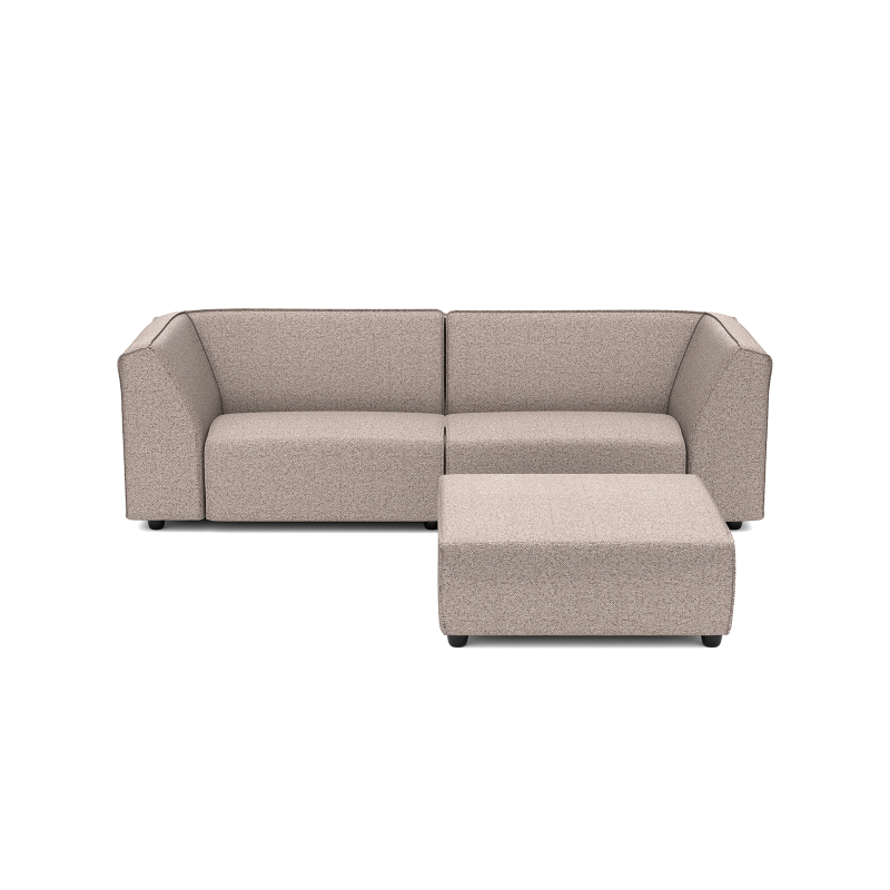 Chill loungeset 3-zits + hocker Light Taupe