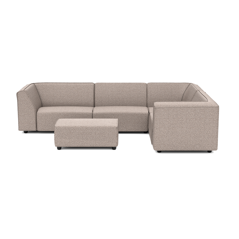 Chill loungeset 6-zits hoek + hocker small (rechts) Light Taupe