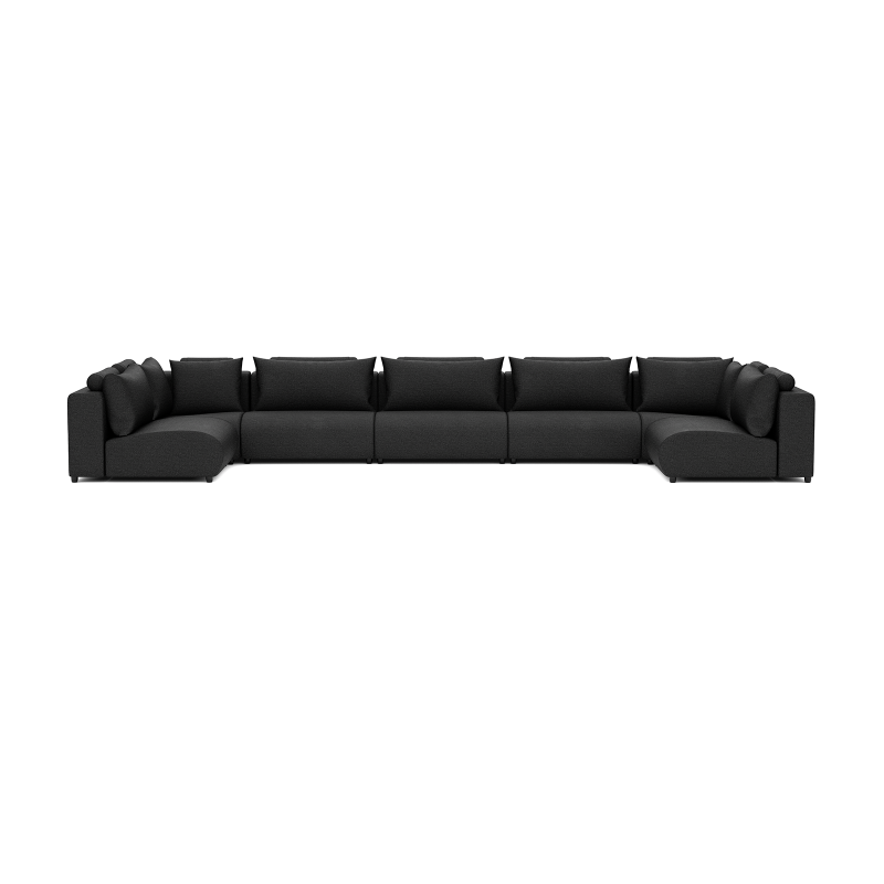 Luxury loungeset u-sofa 230x570x230 Anthracite