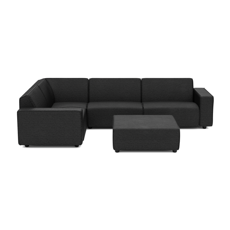 Icon deluxe loungeset 6-zits hoek + hocker (links) Anthracite