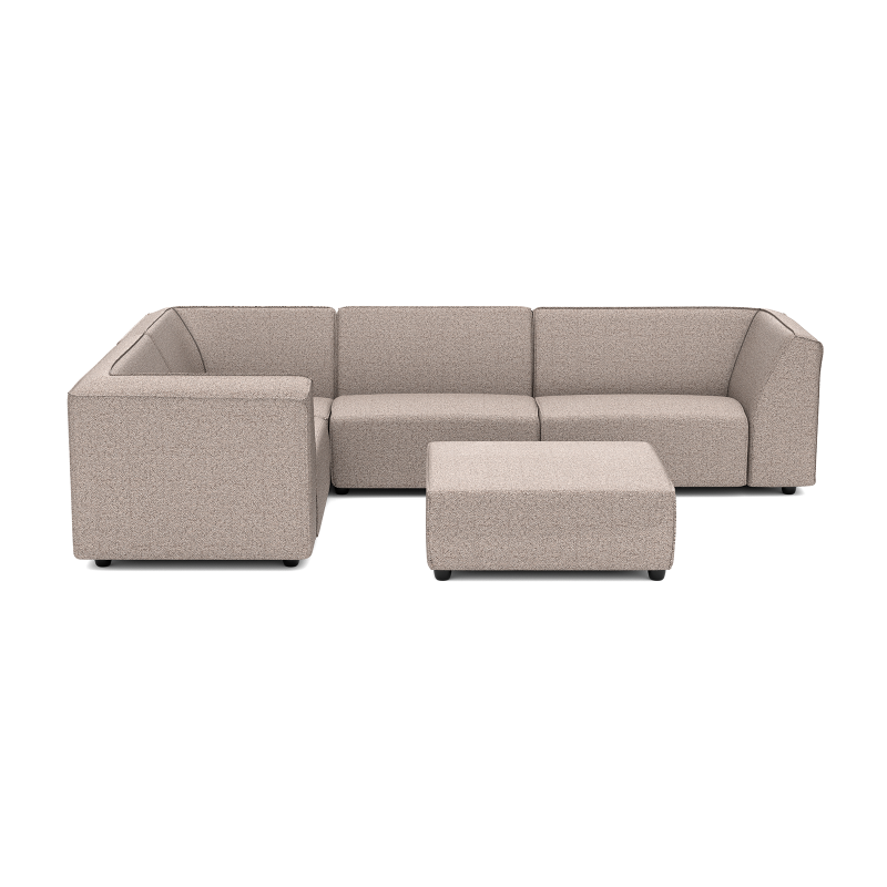 Chill loungeset 6-zits hoek + hocker (links) Light Taupe