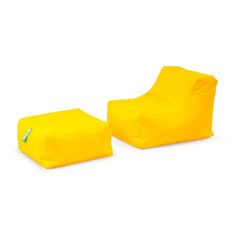 Bub zitzak + poef Yellow