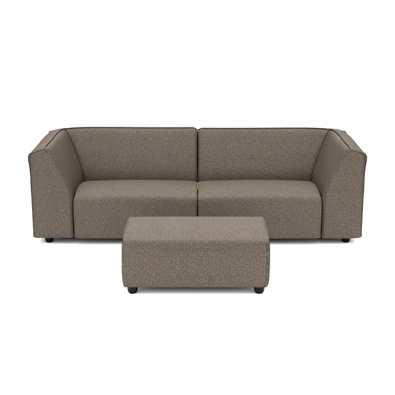 Chill loungeset 3-zits + hocker small Charcoal