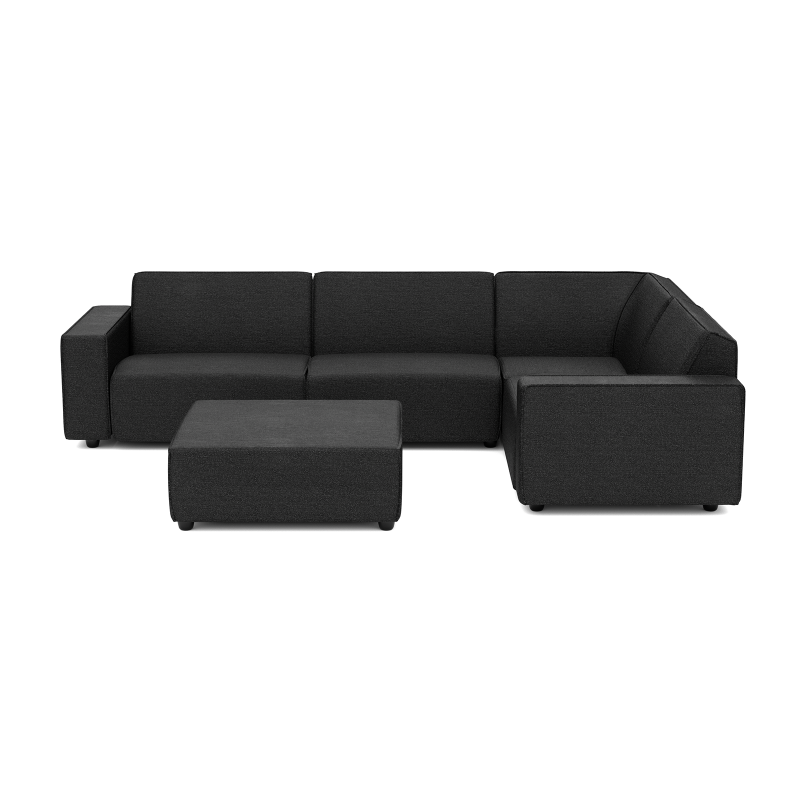 Icon deluxe loungeset 6-zits hoek + hocker (rechts) Anthracite