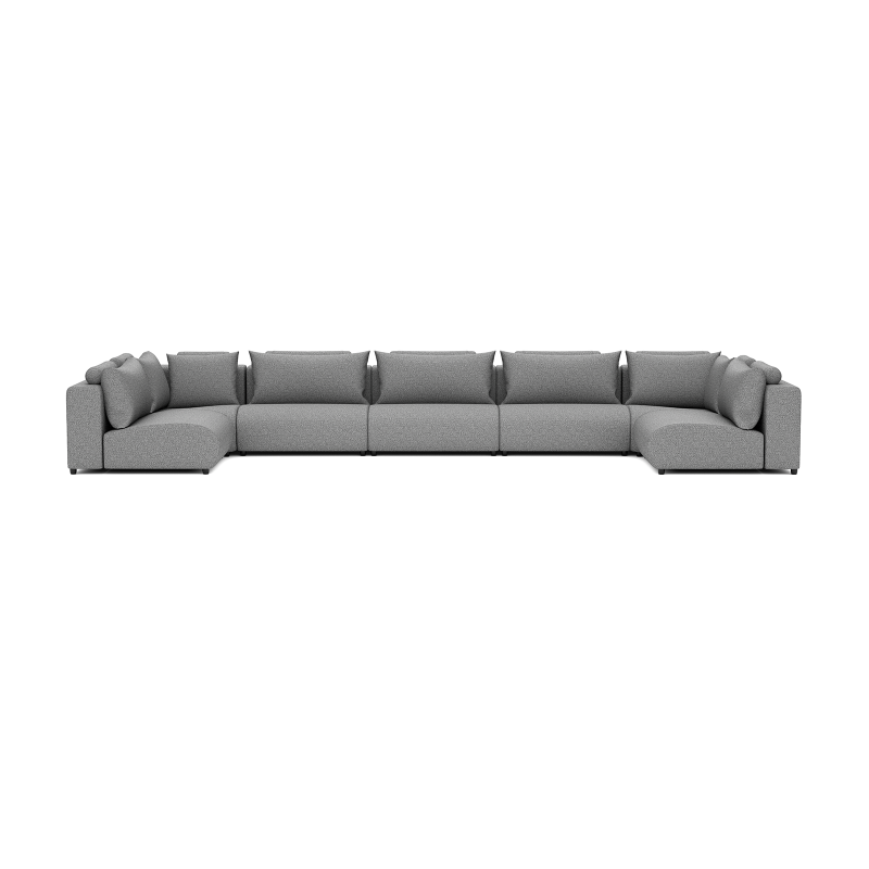 Luxury loungeset u-sofa 230x570x230 Steel