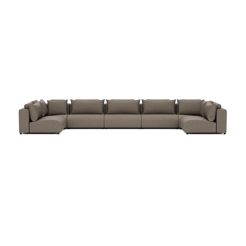Luxury loungeset u-sofa 230x570x230 Charcoal